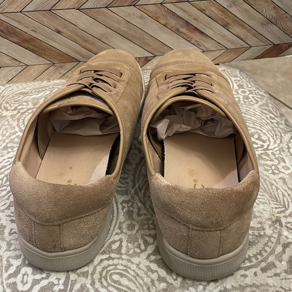 Vionic Jean Suede Sneakers Women Size 9.5 Slip On Leather Taupe Comfort Casual - Picture 6 of 9